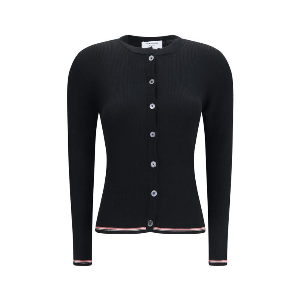 Thom Browne Women Ribbed Merino Wool Cardigan